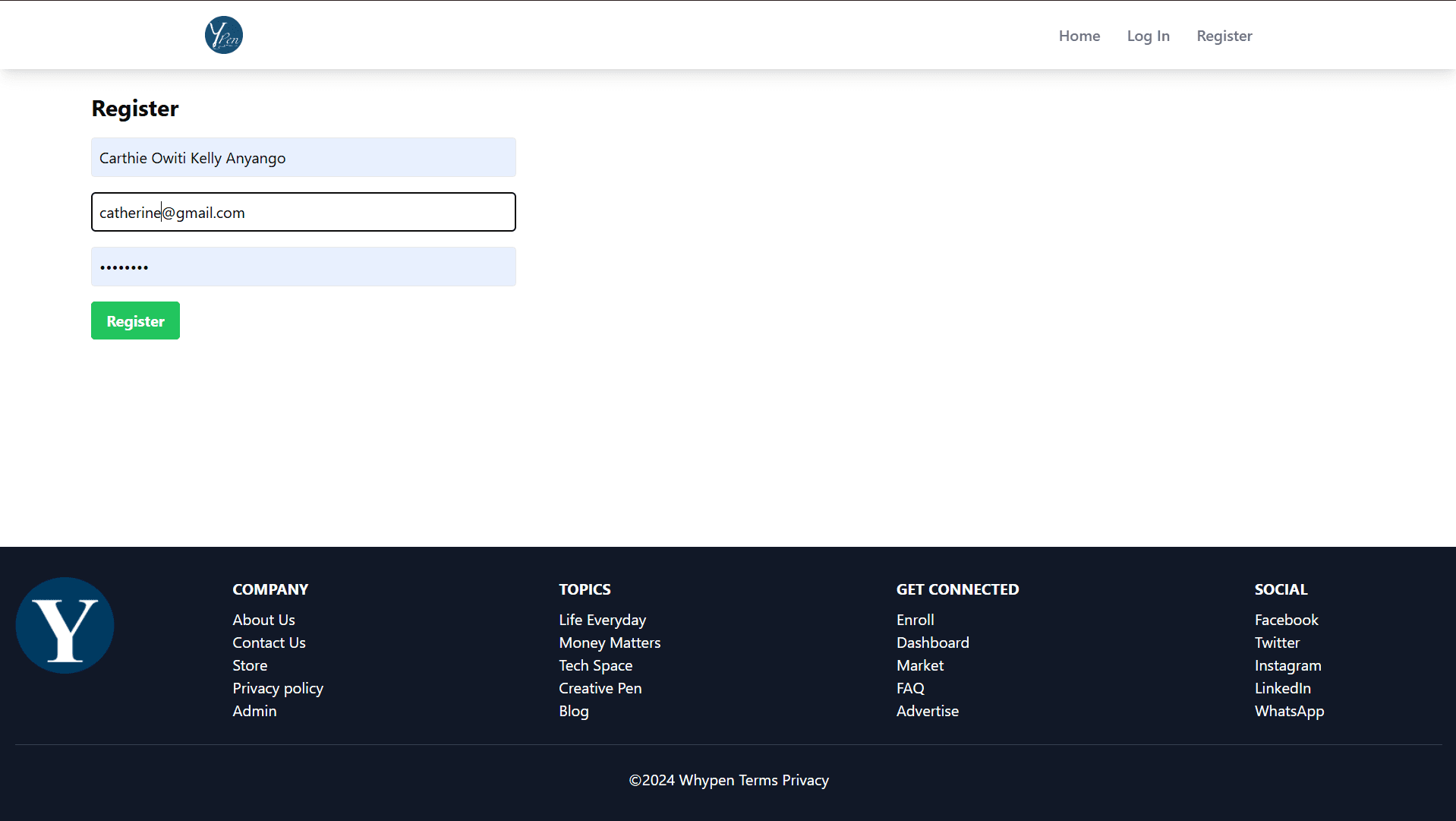 User Login and Auth System